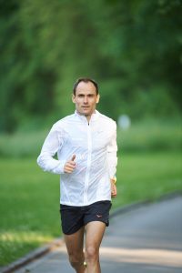 Lukas Stähli beim Lauftraining